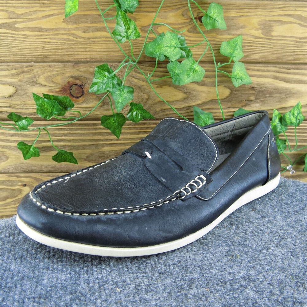 Madden Guest Men Penny Loafer Shoes Black Leather Slip On‎ Size 11 Medium